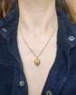 VICTORIAN 15CT GOLD & GARNET PUFFY HEART PENDANT
