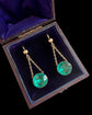 EARLY 19TH CENTURY GREEN PASTE EARRINGS