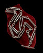 ANTIQUE SILVER FANCY PAPERCLIP CHAIN