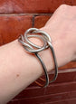 VINTAGE GUCCI SILVER LOVERS KNOT BANGLE