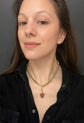 VICTORIAN GOLDSTONE SHIELD PENDANT