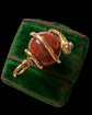 VICTORIAN 15CT GOLD COILED SNAKE & GOLDSTONE SPHERE PENDANT