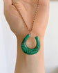 VICTORIAN MALACHITE HORSESHOE PENDANT