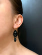 VICTORIAN WHITBY JET ACORN EARRINGS