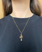 ANTIQUE COILED SNAKE & MINI HEART PENDANT