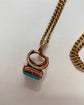 ANTIQUE 9CT GOLD MINI SNAKE FOB PENDANT