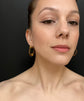 19TH CENTURY 18CT GOLD & WOVEN HAIR HOOP EARRINGS