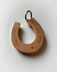 VICTORIAN 15CT GOLD HORSESHOE PENDANT ‘SLOW RACE’