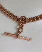 ANTIQUE HEAVY 9CT GOLD CURB ALBERT CHAIN