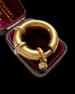 HUGE VINTAGE 18CT GOLD & SAPPHIRE BOLT RING