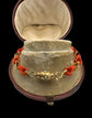 GEORGIAN CORAL & 18CT GOLD CHAIN BRACELET