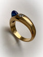 KASHMIR SAPPHIRE & DIAMOND VINTAGE 18CT GOLD RING