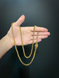 GEORGIAN HIGH CARAT GOLD STAR LINK CHAIN