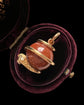 VICTORIAN 15CT GOLD COILED SNAKE & GOLDSTONE SPHERE PENDANT