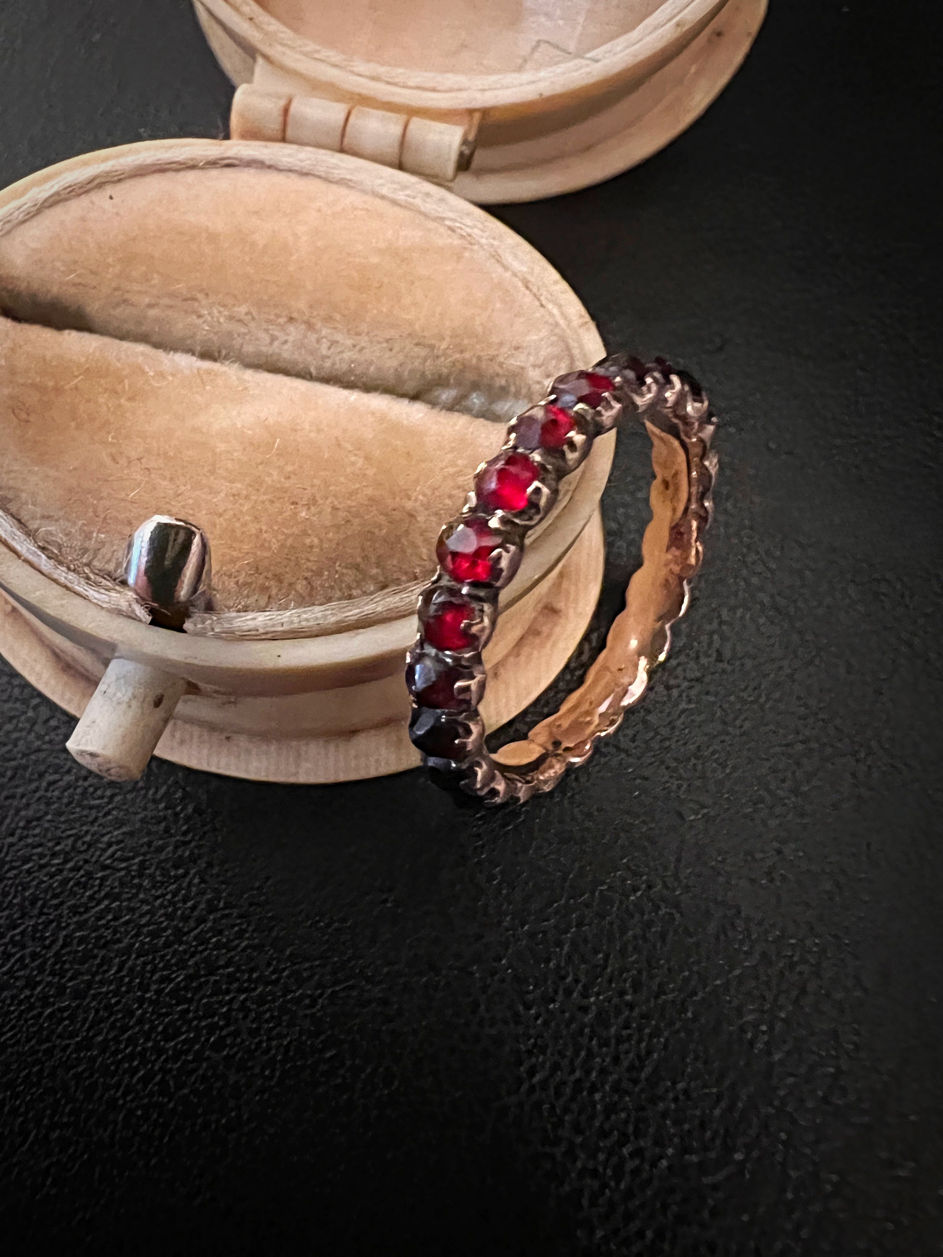 Vintage Garnet & Diamond Ring - Rings from Cavendish Jewellers Ltd UK