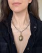 ANTIQUE SILVER GILDED EGG PENDANT