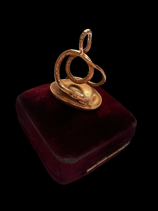 GEORGIAN REGENCY SNAKE FOB PENDANT