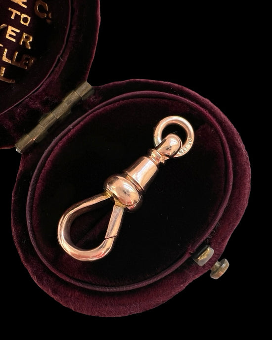 ANTIQUE CHUNKY 9CT GOLD DOG CLIP