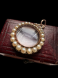 GEORGIAN PEARL SNAKE OUROBOROS LOCKET PENDANT