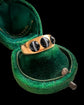 CHUNKY VICTORIAN BANDED AGATE FLUSH SET RING