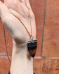 ANTIQUE HUGE BANDED AGATE HEART PENDANT