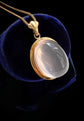 HUGE MOONSTONE & 18CT GOLD PENDANT