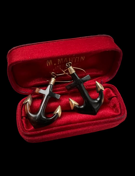 VICTORIAN ANCHOR EARRINGS