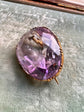 ANTIQUE LARGE AMETHYST LACE PIN
