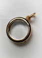 19TH CENTURY FACETED GLASS & ENAMEL 18CT GOLD LOCKET