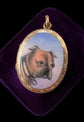 VICTORIAN PAINTED DOG LOCKET