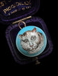 VICTORIAN ENAMEL CAT PENDANT