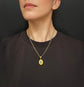 VICTORIAN PRETTY TURQUOISE & 15CT GOLD PENDANT