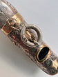 VICTORIAN SILVER & GOLD STAR DOG WHISTLE PENDANT