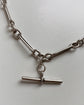 ANTIQUE SILVER PAPERCLIP ALBERT CHAIN