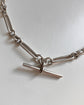 ANTIQUE SILVER PAPERCLIP ALBERT CHAIN