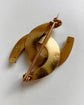 VICTORIAN 15CT GOLD DOUBLE HORSESHOE BROOCH