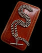 ANTIQUE CHUNKY SILVER CURB ALBERT CHAIN