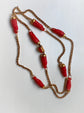 EARLY 19TH CENTURY CARVED CORAL HORSE & 18CT NECKLACE