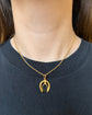 19TH CENTURY HORSESHOE & STIRRUP 18CT GOLD PENDANT