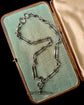 VICTORIAN SILVER TROMBONE & LOVERS KNOT ALBERT CHAIN