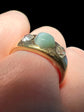 CATS EYE CHRYSOBERYL & OLD CUT DIAMOND GYPSY RING