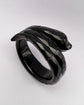 VICTORIAN CHUNKY WHITBY JET SNAKE BANGLE