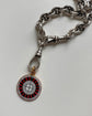 VINTAGE DOUBLE SIDED ROULETTE & PLAYING CARD DISC PENDANT