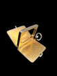 VICTORIAN ENAMEL PANSEY SILVER BOOK PENDANT