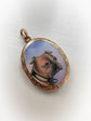 VICTORIAN PAINTED DOG LOCKET