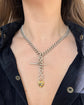 EDWARDIAN CHUNKY SILVER CURB ALBERT CHAIN