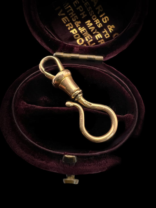 VICTORIAN 15CT GOLD DOG CLIP & HOOK