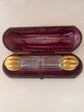 LARGE VICTORIAN DOUBLE ENDED SCENT BOTTLE WITH ORIGINAL CASE