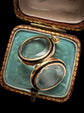 19TH CENTURY FACETED GLASS & ENAMEL 18CT GOLD LOCKET