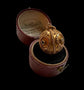 ARCHEOLOGICAL REVIVAL 15CT GOLD & GEM SET SPHERE PENDANT